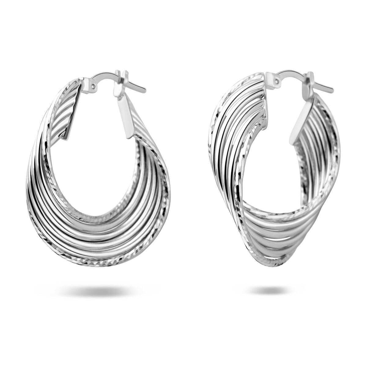 Fantasy Collection Oorbellen 30 mm zilver