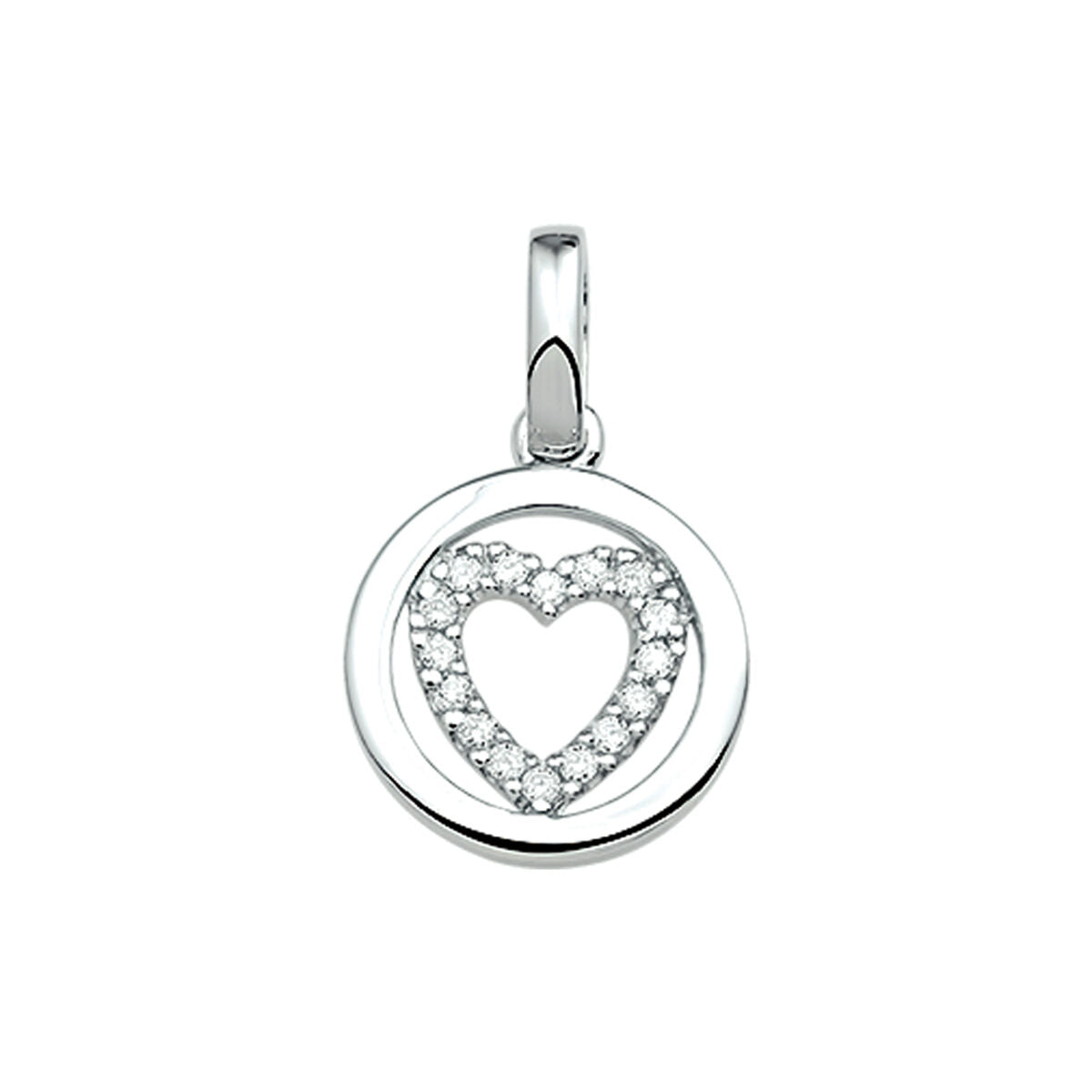 Fantasy Collection Hanger hart zirkonia zilver