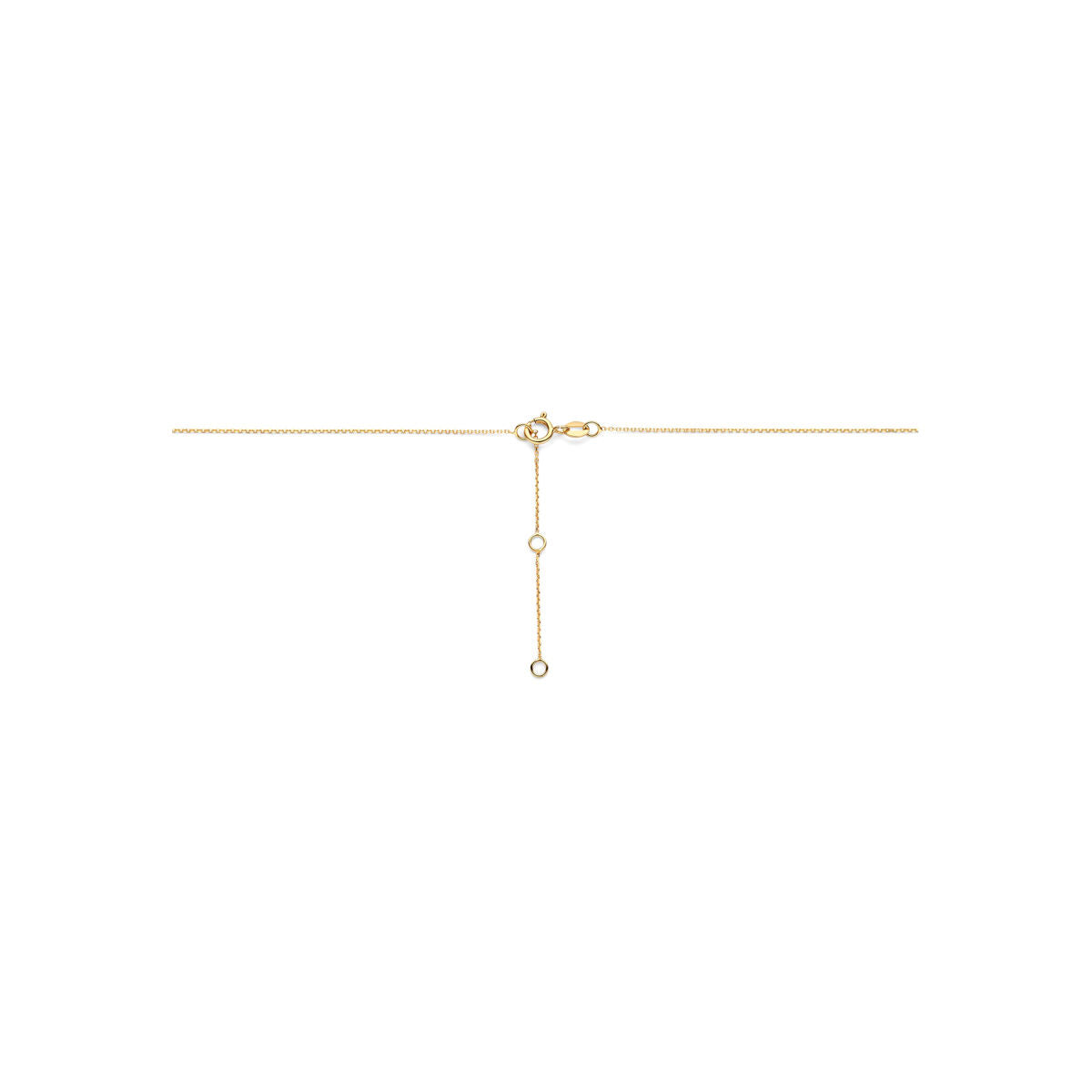 Collier zirkonia 9K geelgoud 41 - 43 - 45 cm wit