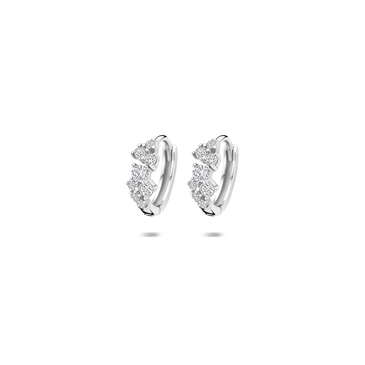 Fantasy Collection Oorbellen zirkonia 11 mm zilver