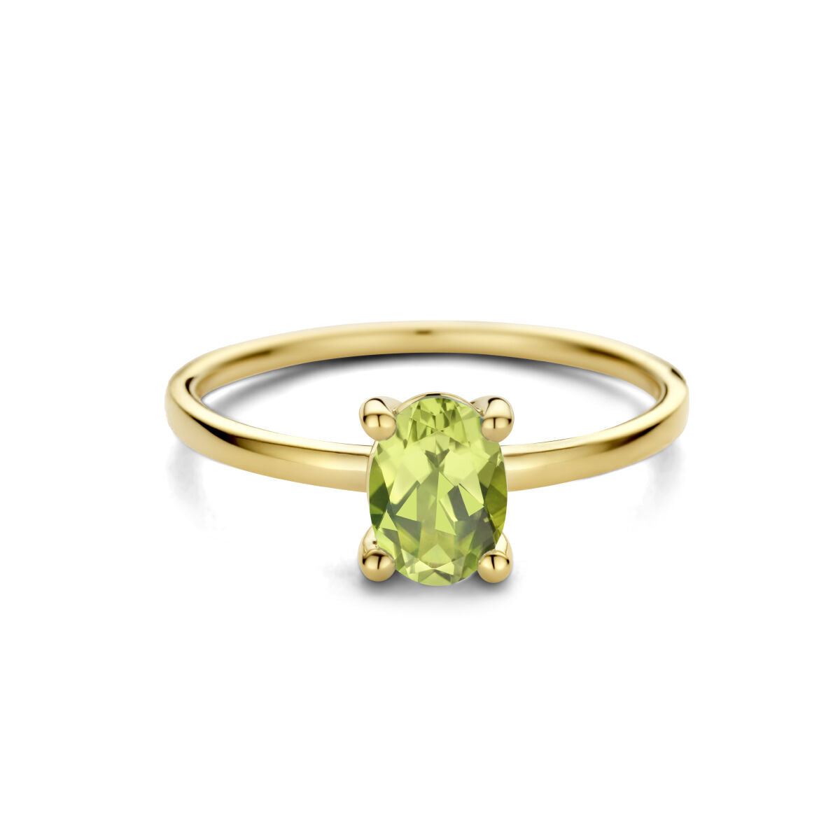 Ring peridot 14K geelgoud