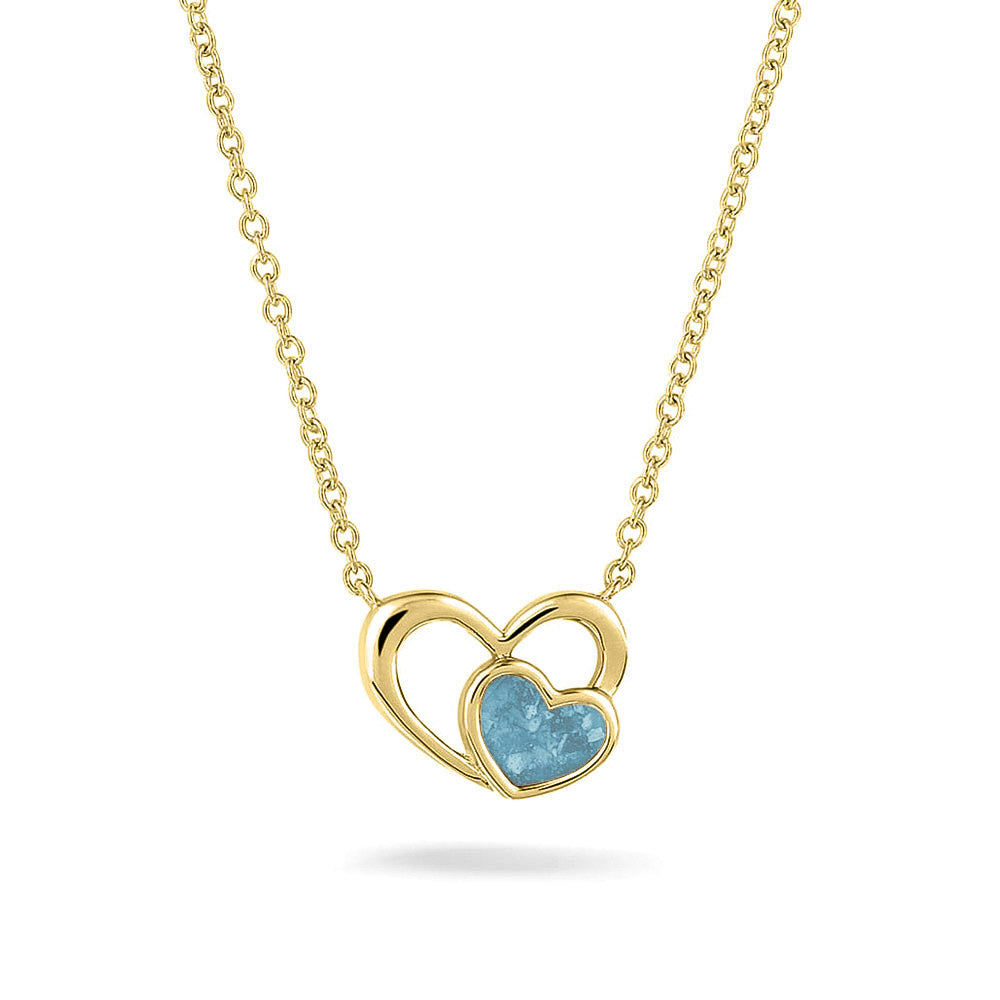 See You Ashanger dubbel hart met collier in goud – 602 – afbeelding 1