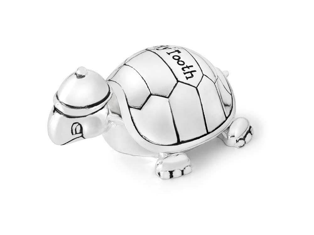 Zilverstad Tanden- en haarlokdoosjes Schildpad Verzilverd tanden en haarlokdoosje - 6058261