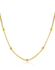 ZINZI Gold Plated Zilveren Gourmet Ketting met Bolletjes 42-45cm ZIC2714G
