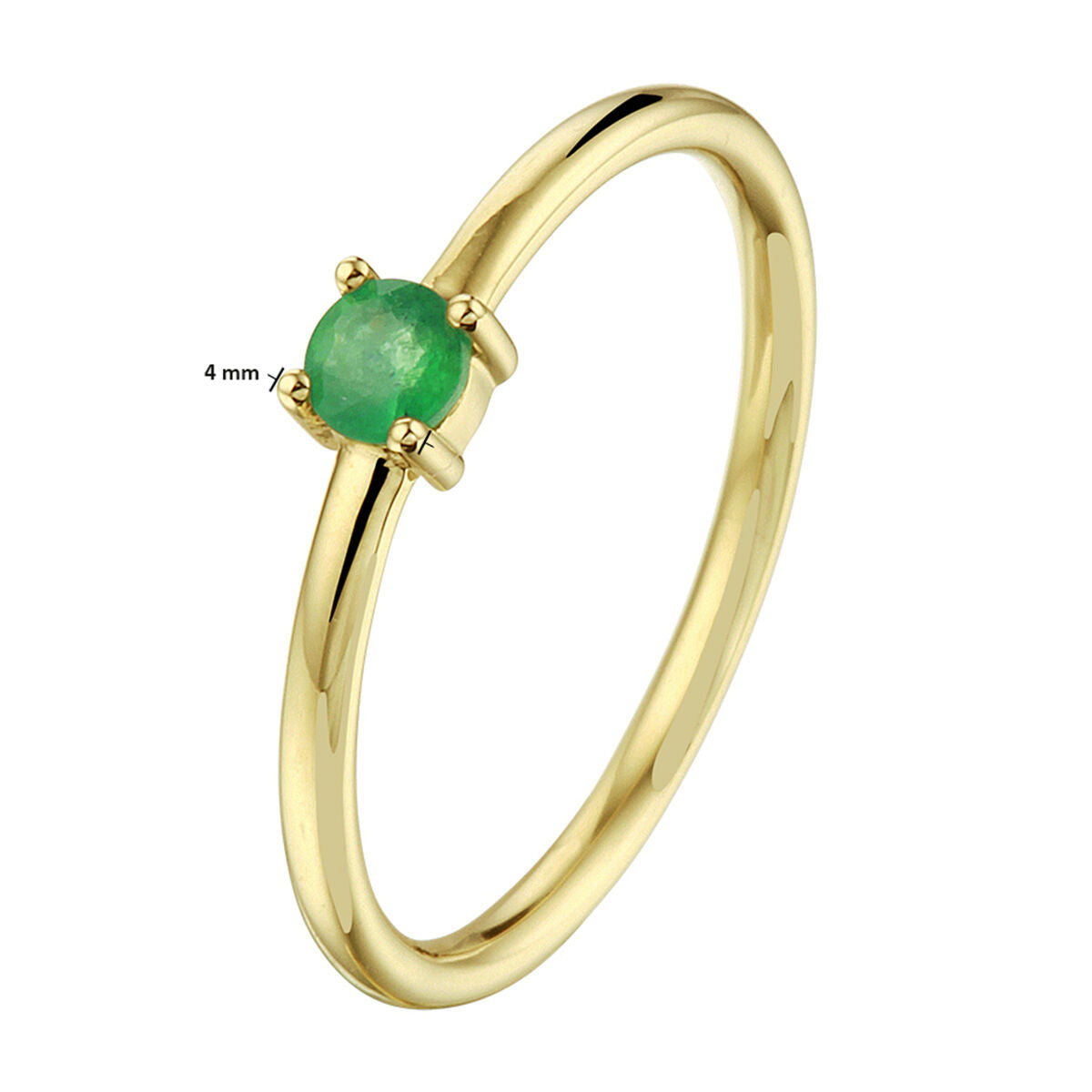 Ring smaragd 14K geelgoud