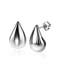 Zinzi 20mm zilveren oorstekers in organische druppelvorm ZIO2589 - PansiteNederland.nl