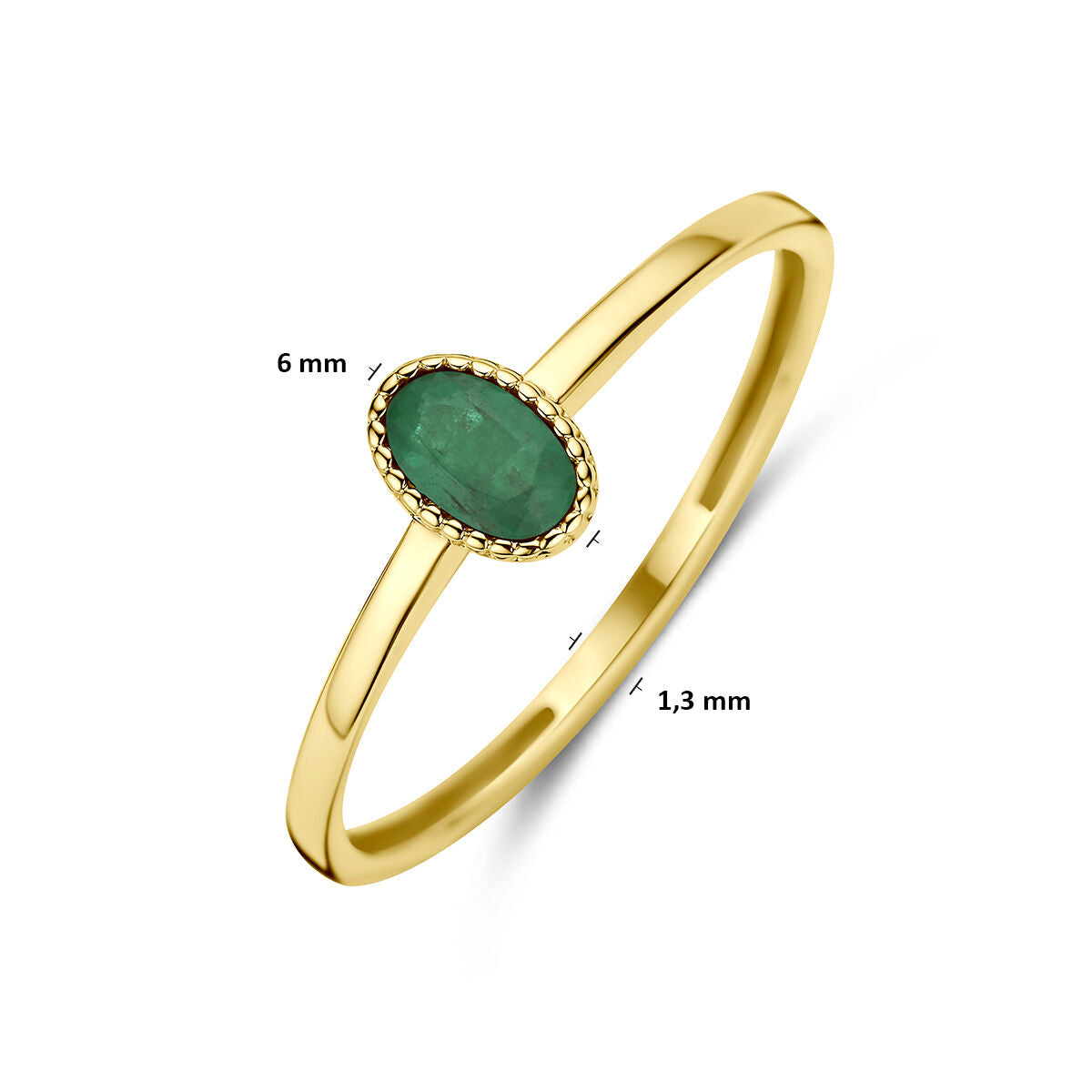 Ring smaragd 9K geelgoud
