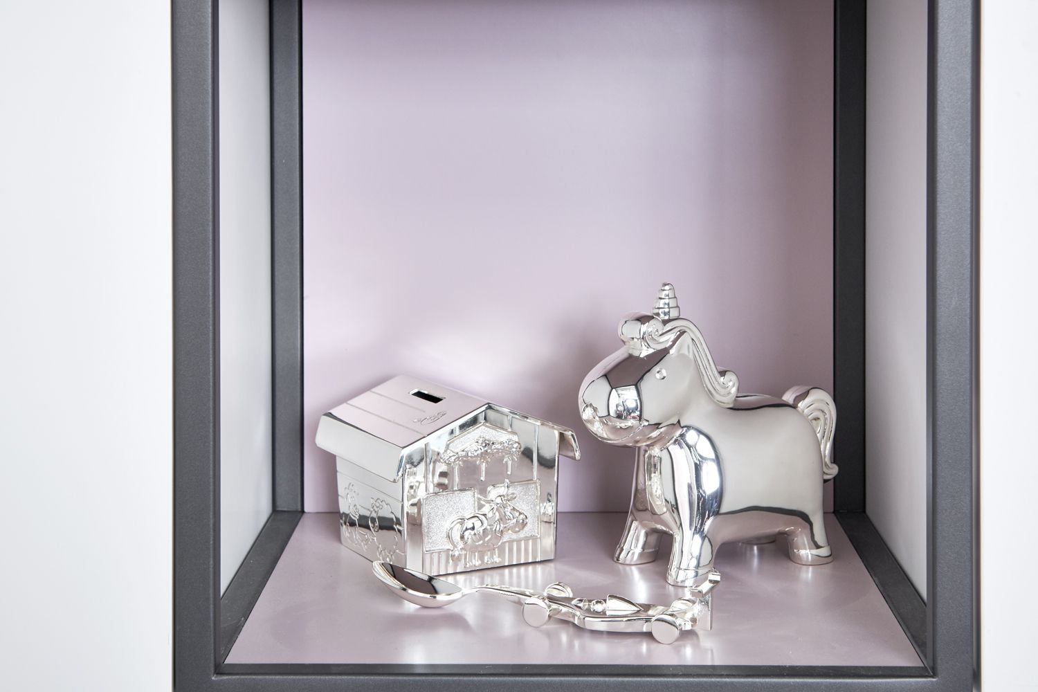 Zilverstad Spaarpot Eenhoorn Verzilverd - 6164061