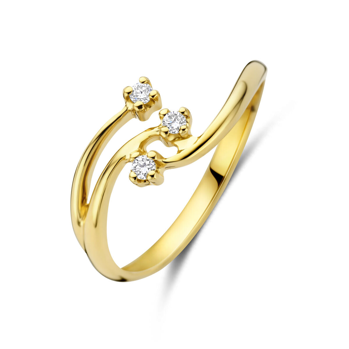 Fantasy Collection Ring lab grown diamant 0.06ct g vs 14K geelgoud