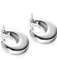 ZINZI zilveren oorringen met brede buis (7mm) en rond aflopend, handige bovensluiting 22mm ZIO2751 - PansiteNederland.nl