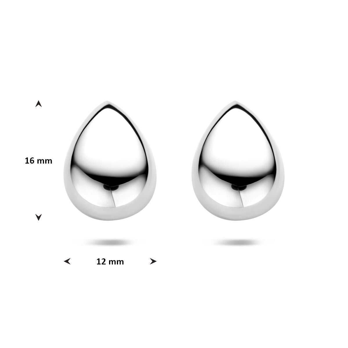 Fantasy Collection Oorbellen druppel 16 mm zilver