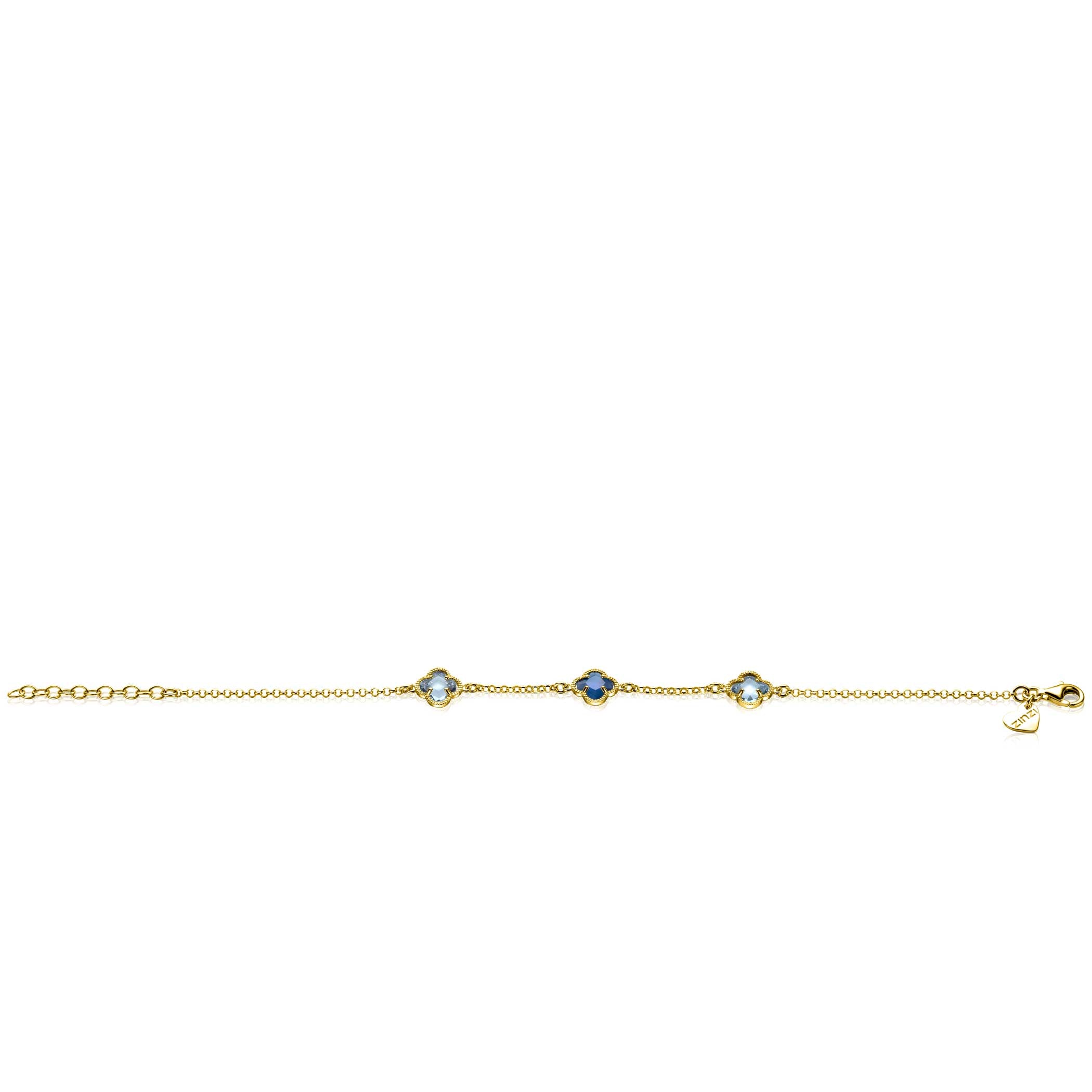 ZINZI Verguld Zilveren Armband 17-20 cm - ZIA2662B