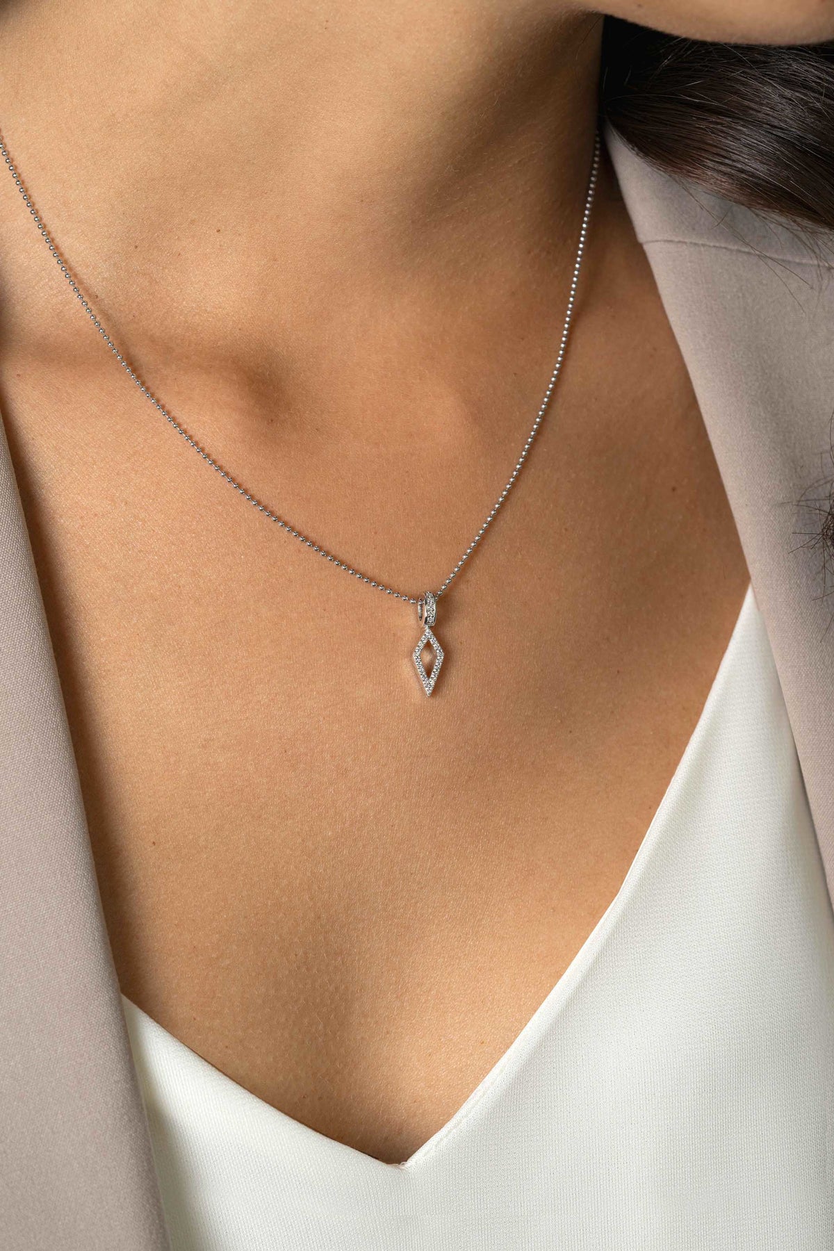 ZINZI Zilveren Hanger met Witte Zirkonia ZIH2497