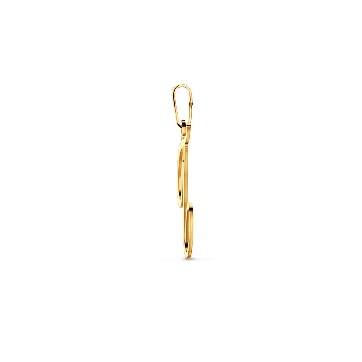 Hanger sierletter T 23 mm 14K geelgoud #Letter_T