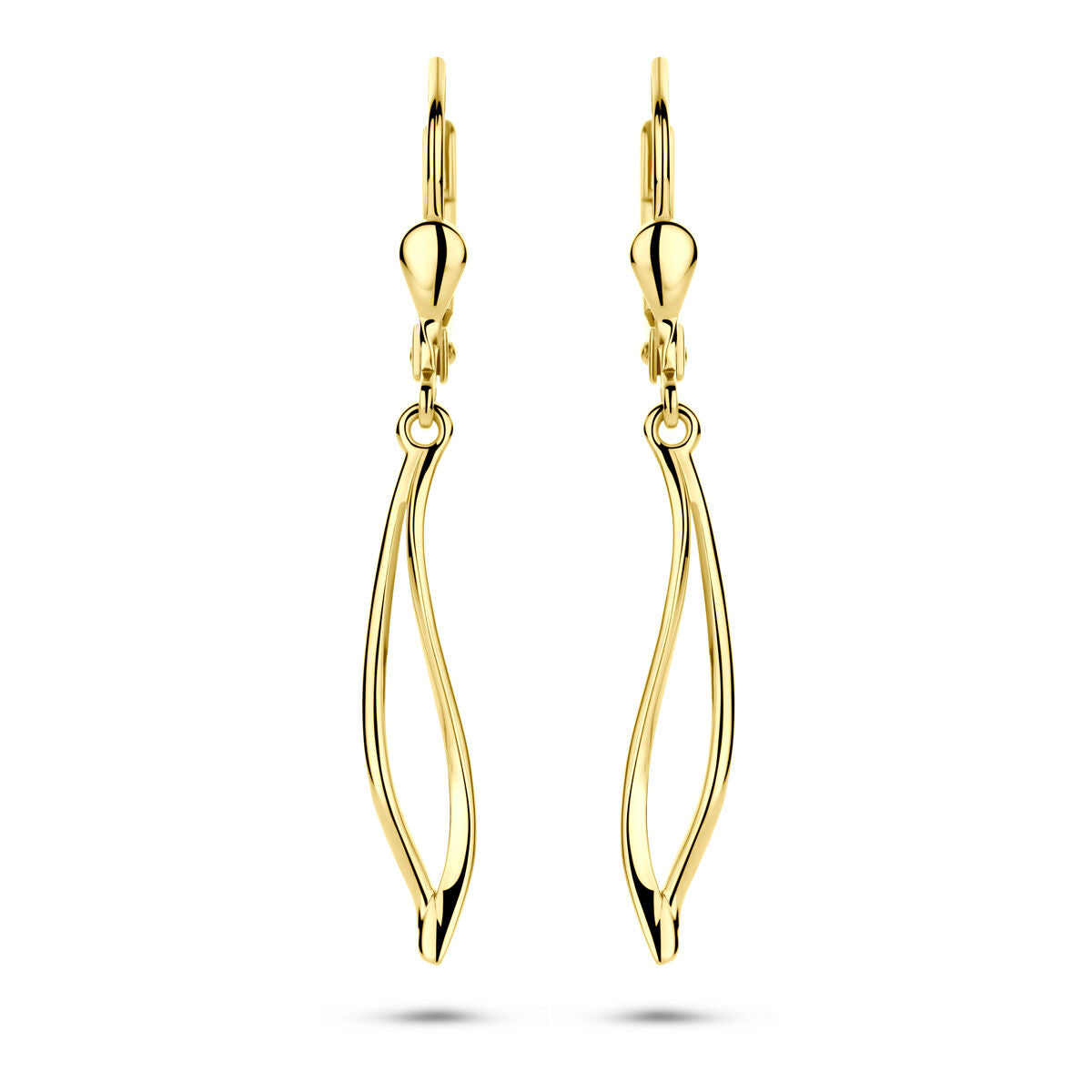 Fantasy Collection Hangende oorbellen brisure haak 41 mm 14K geelgoud