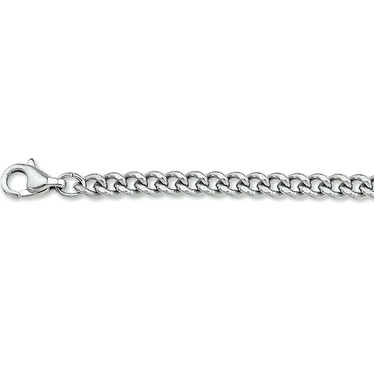 Fantasy Collection Collier gourmette geslepen 3,8 mm edelstaal