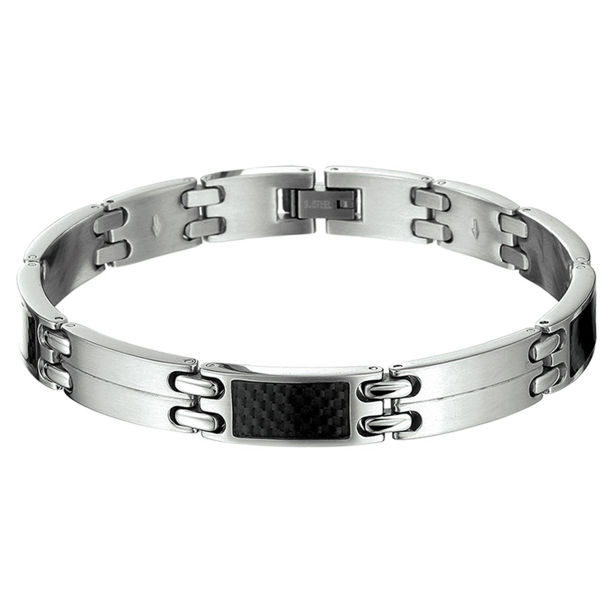 Fantasy Collection Armband carbon poli/mat 9 mm 22 cm edelstaal
