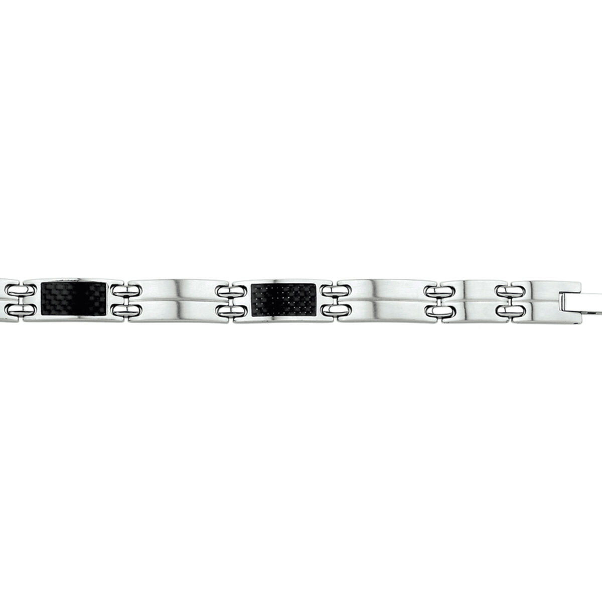 Stalen armband carbon poli/mat 9 mm 22 cm PSN6500738, exclusief en kwalitatief hoogwaardig. Ontdek nu!
