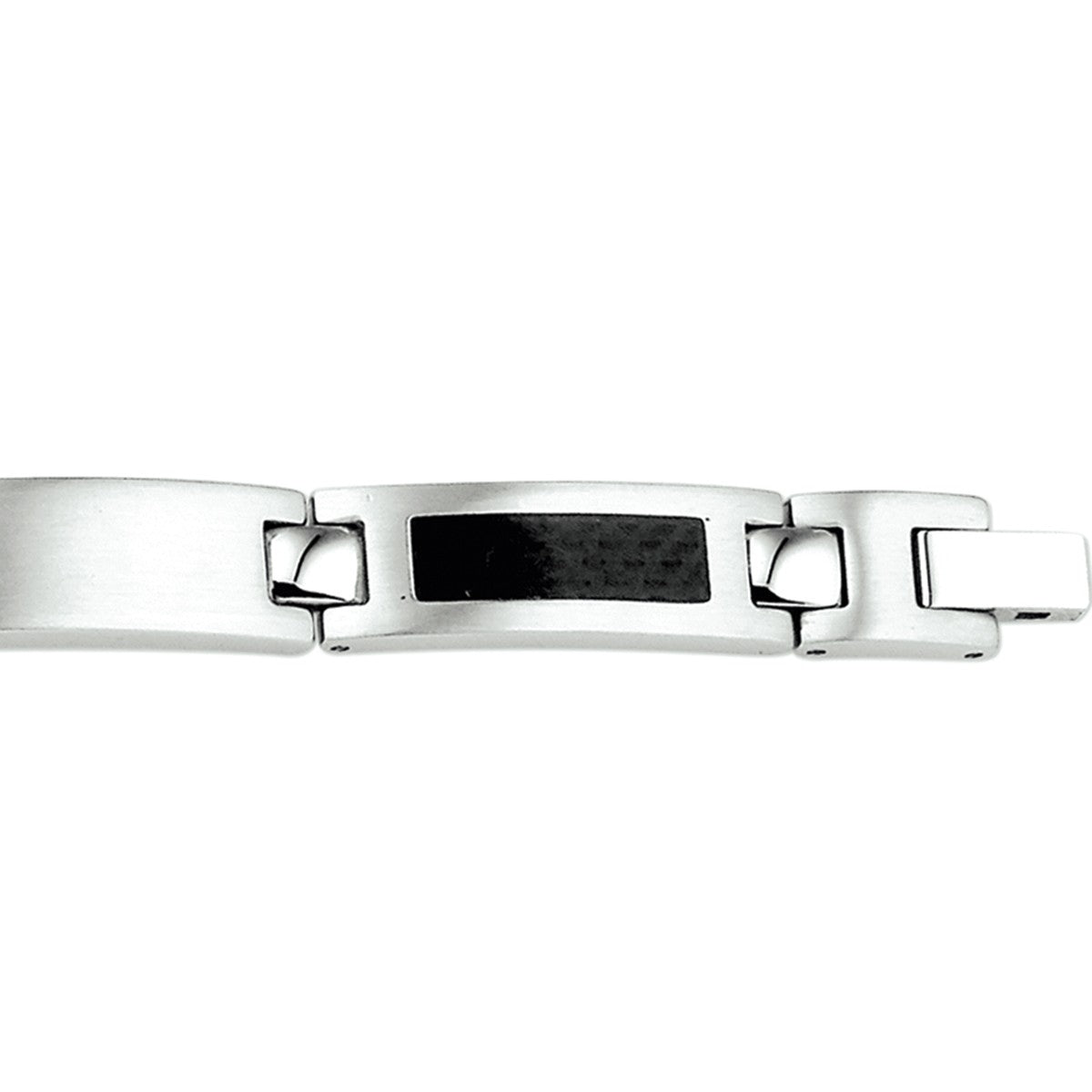 Stalen armband carbon poli-mat 9 mm 21 cm PSN6500987 - PansiteNederland.nl