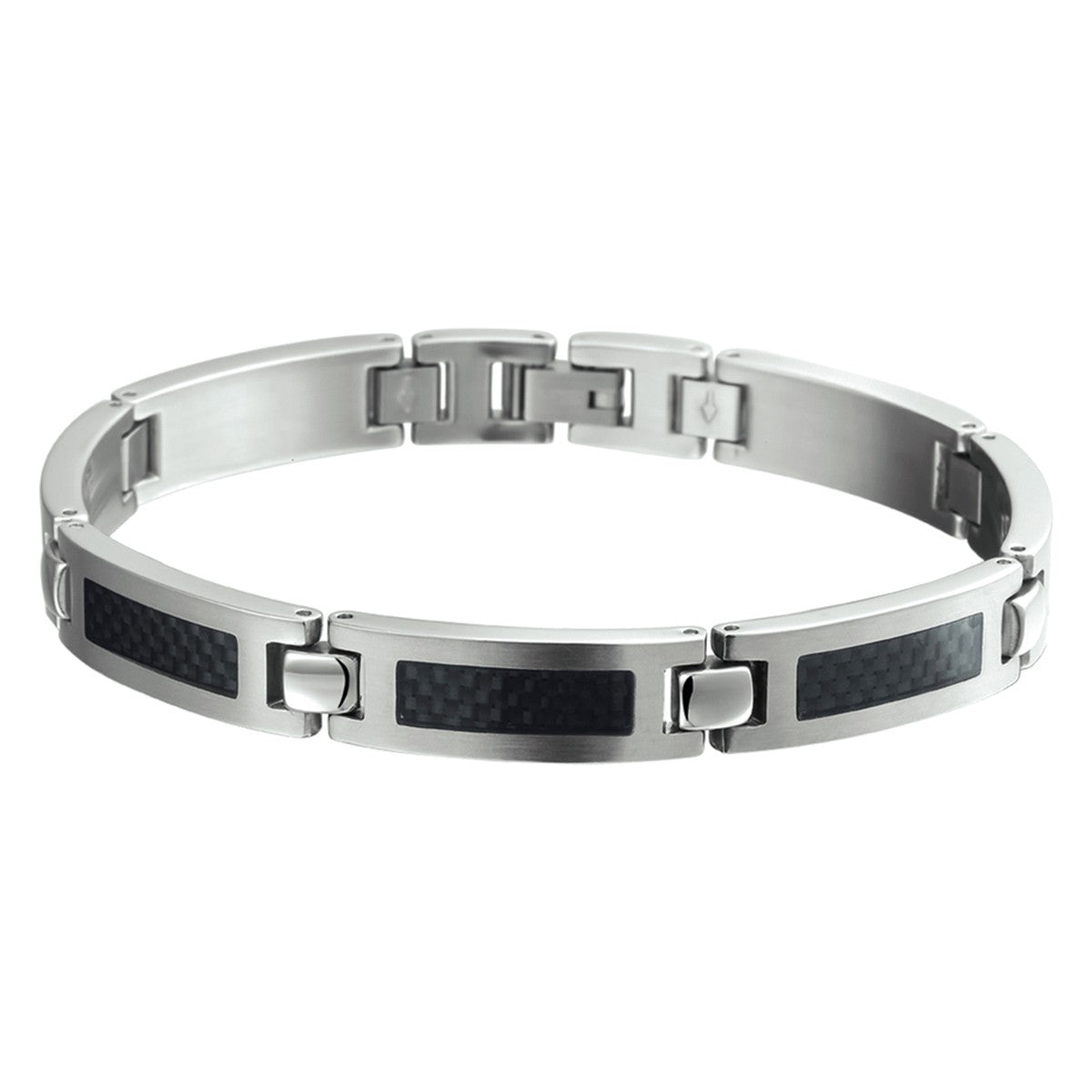 Fantasy Collection Armband carbon poli/mat 9 mm 21 cm edelstaal