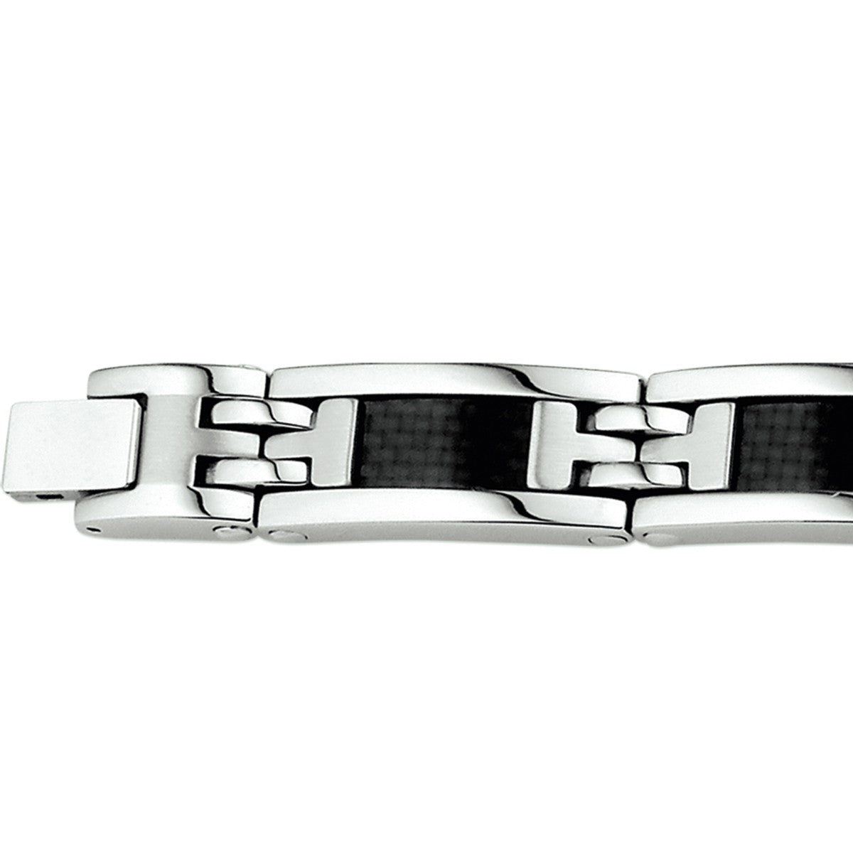 Fantasy Collection Armband carbon 11,5 mm 21,5 cm edelstaal