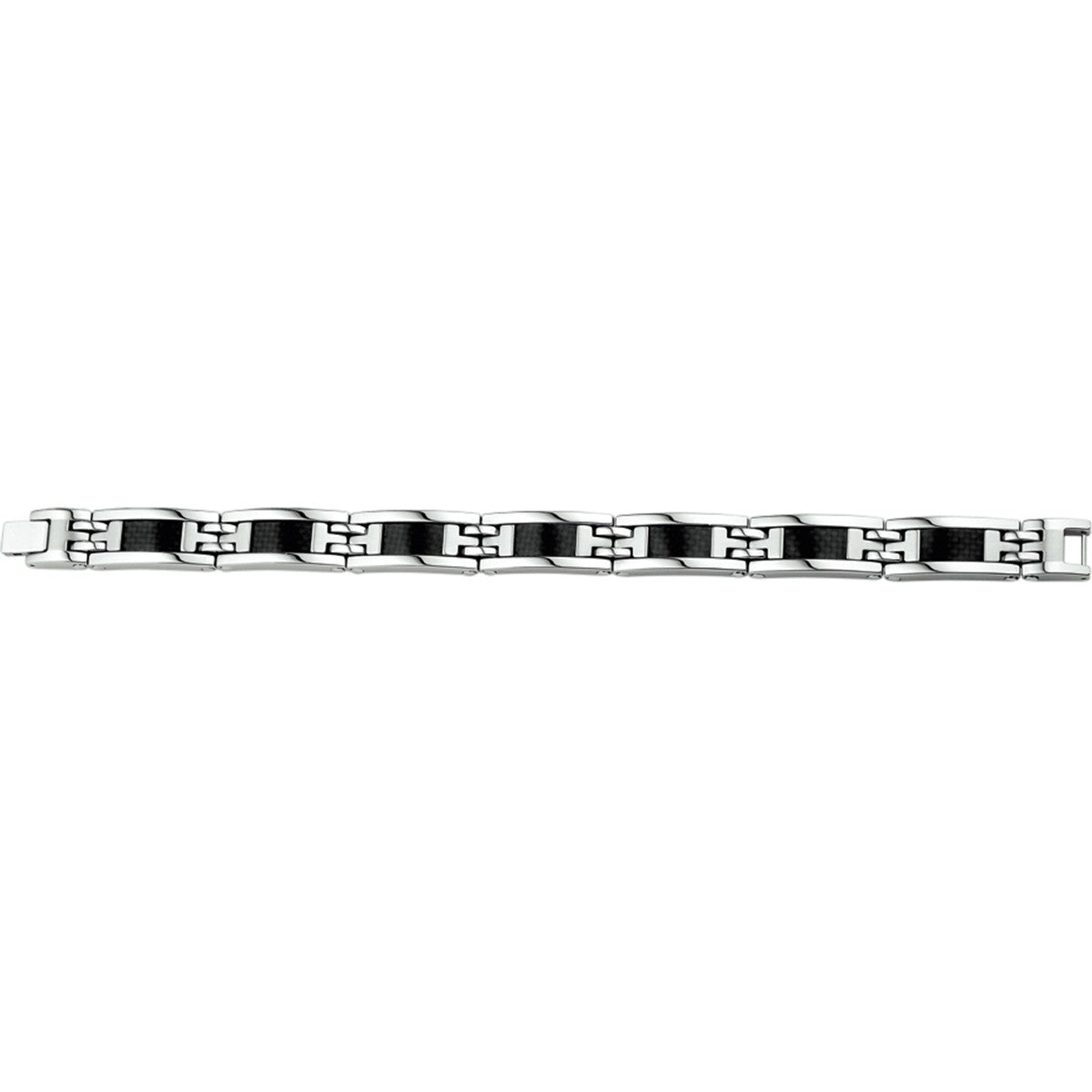 Fantasy Collection Armband carbon 11,5 mm 21,5 cm edelstaal