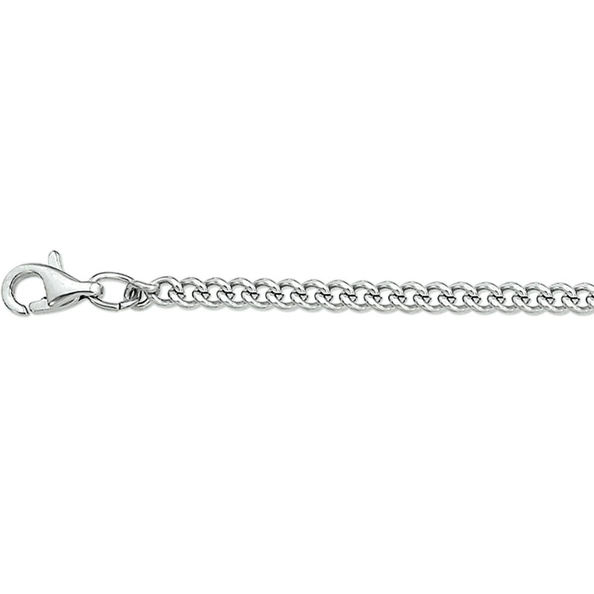 Fantasy Collection Collier gourmette geslepen 3,4 mm edelstaal