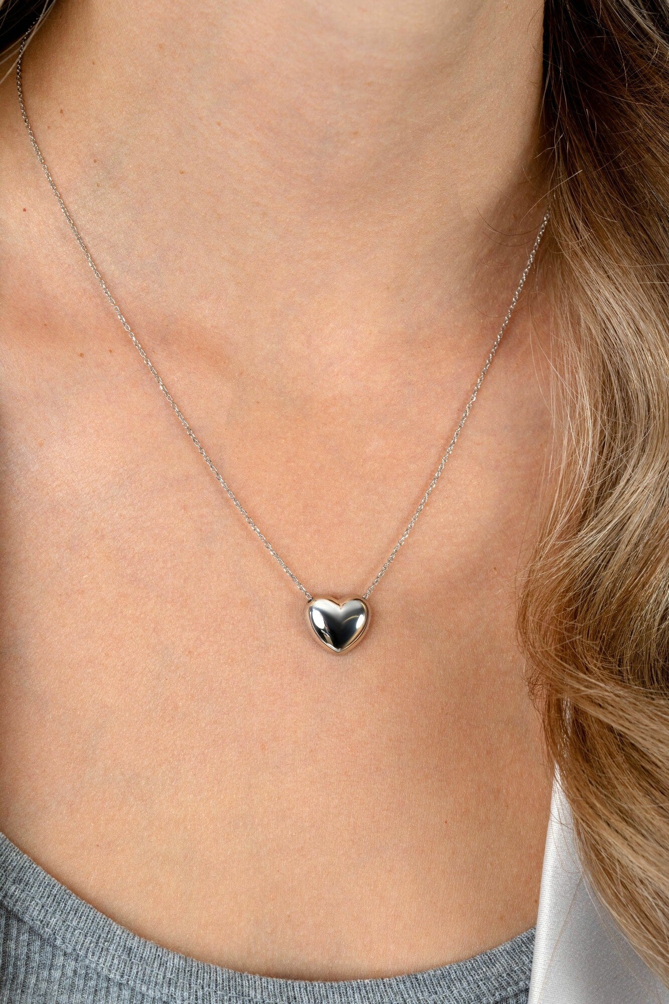 ZINZI Met Luxe Groot Hart (15mm) 40 Ketting - ZIC2672
