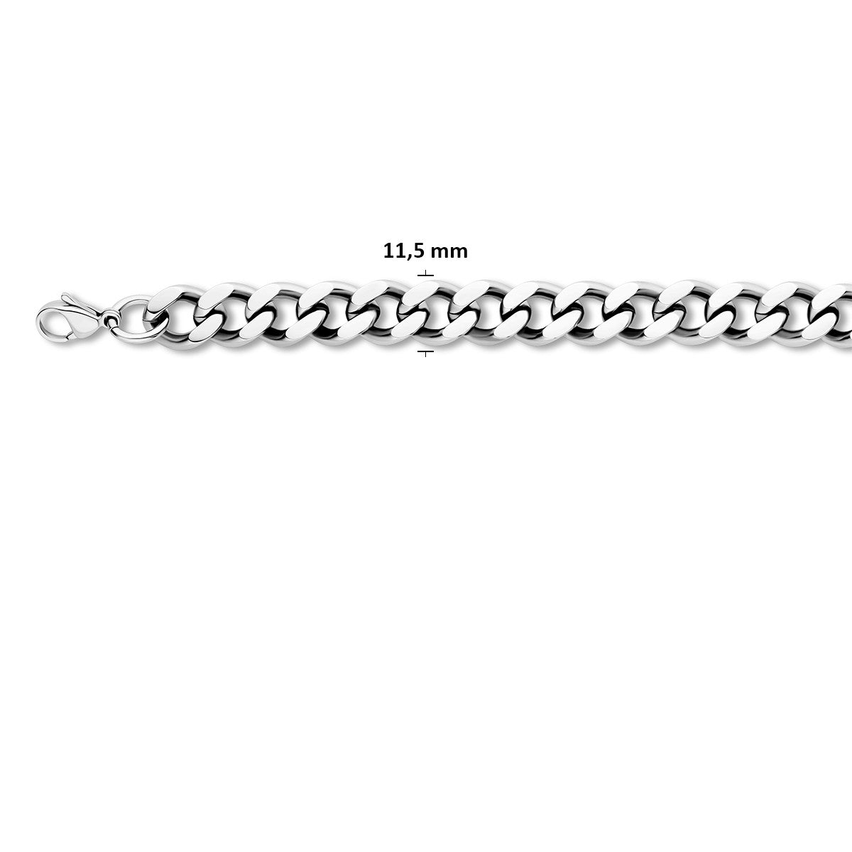 Collier gourmette edelstaal