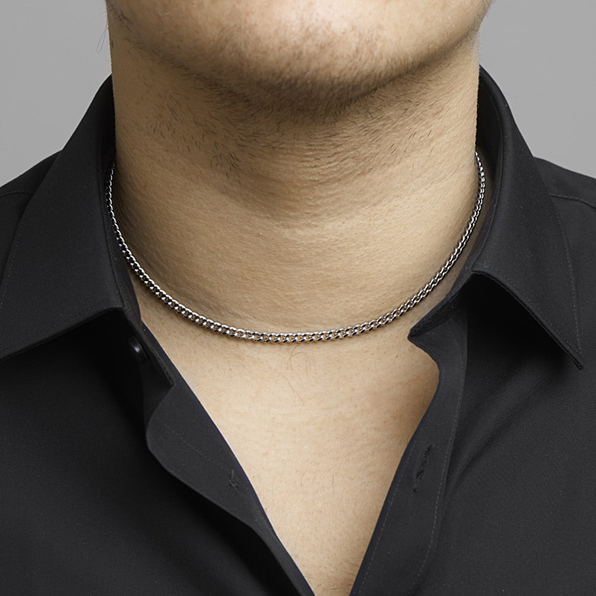 Fantasy Collection Collier gourmette geslepen 4,3 mm edelstaal