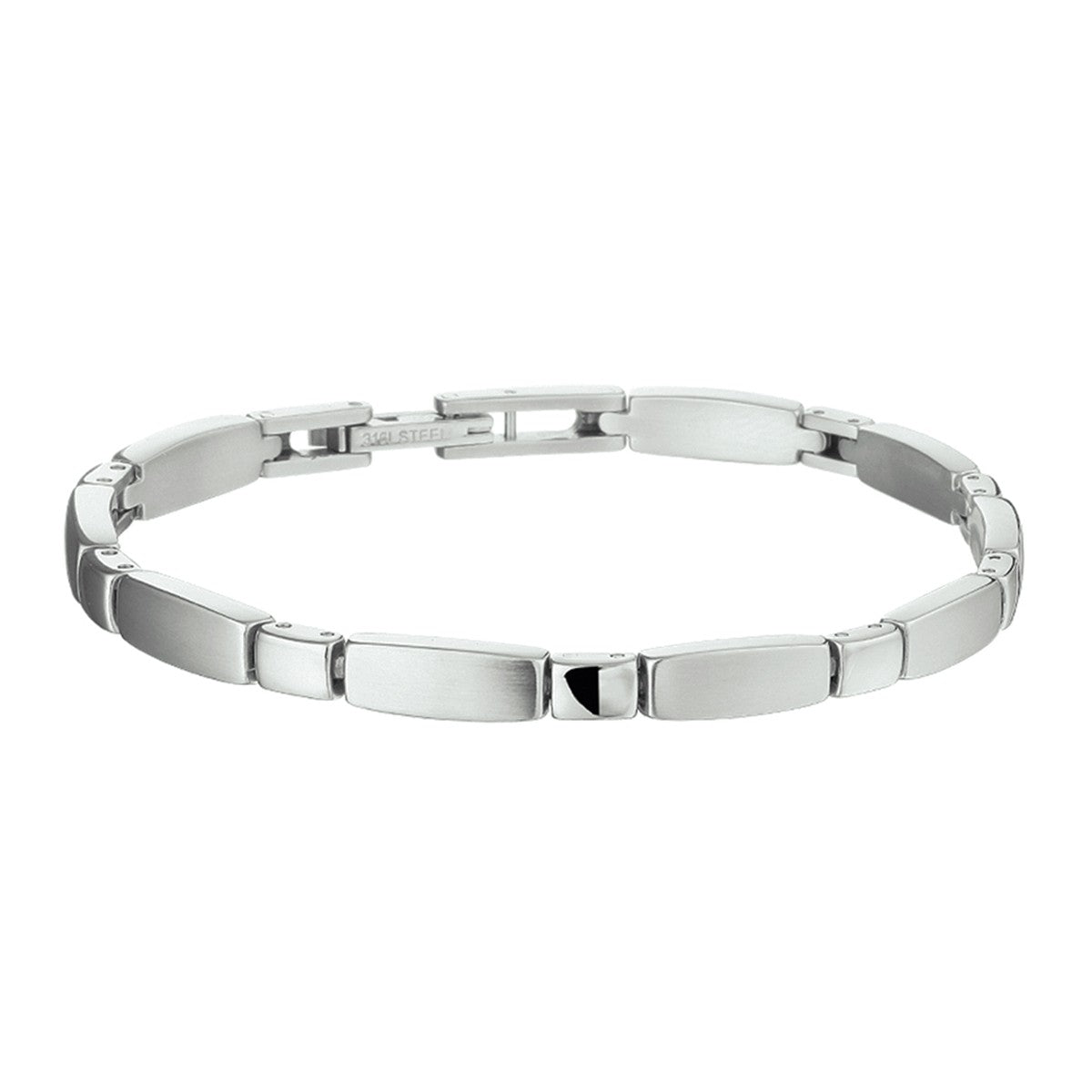 Fantasy Collection Armband poli/mat 5 mm 19 cm edelstaal