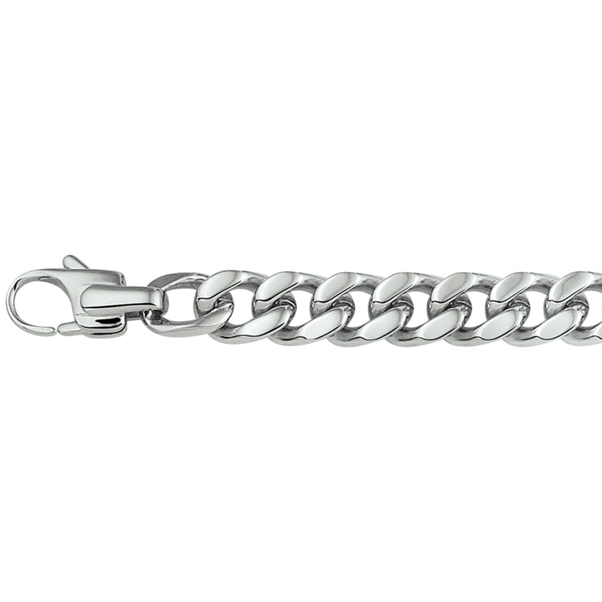 Fantasy Collection Armband gourmette 4-zijdes geslepen 9,3 mm edelstaal