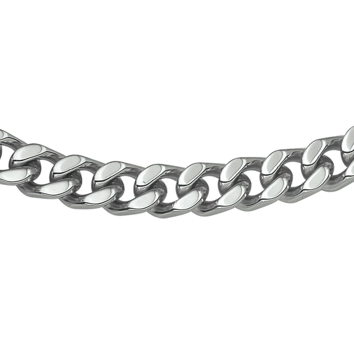 Fantasy Collection Collier gourmette 4-zijdes geslepen 9,3 mm edelstaal