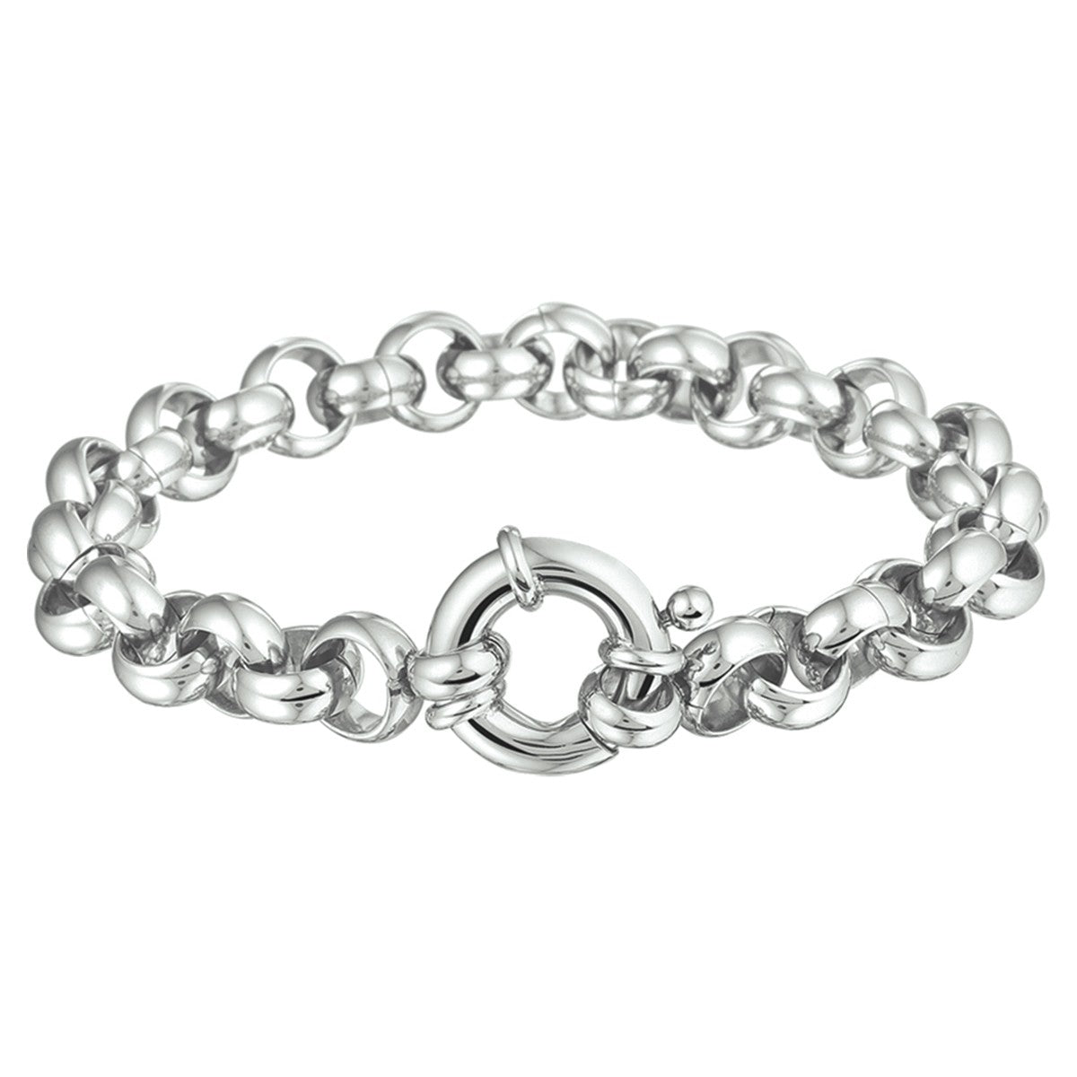 Fantasy Collection Armband jasseron 9 mm met groot veerslot edelstaal