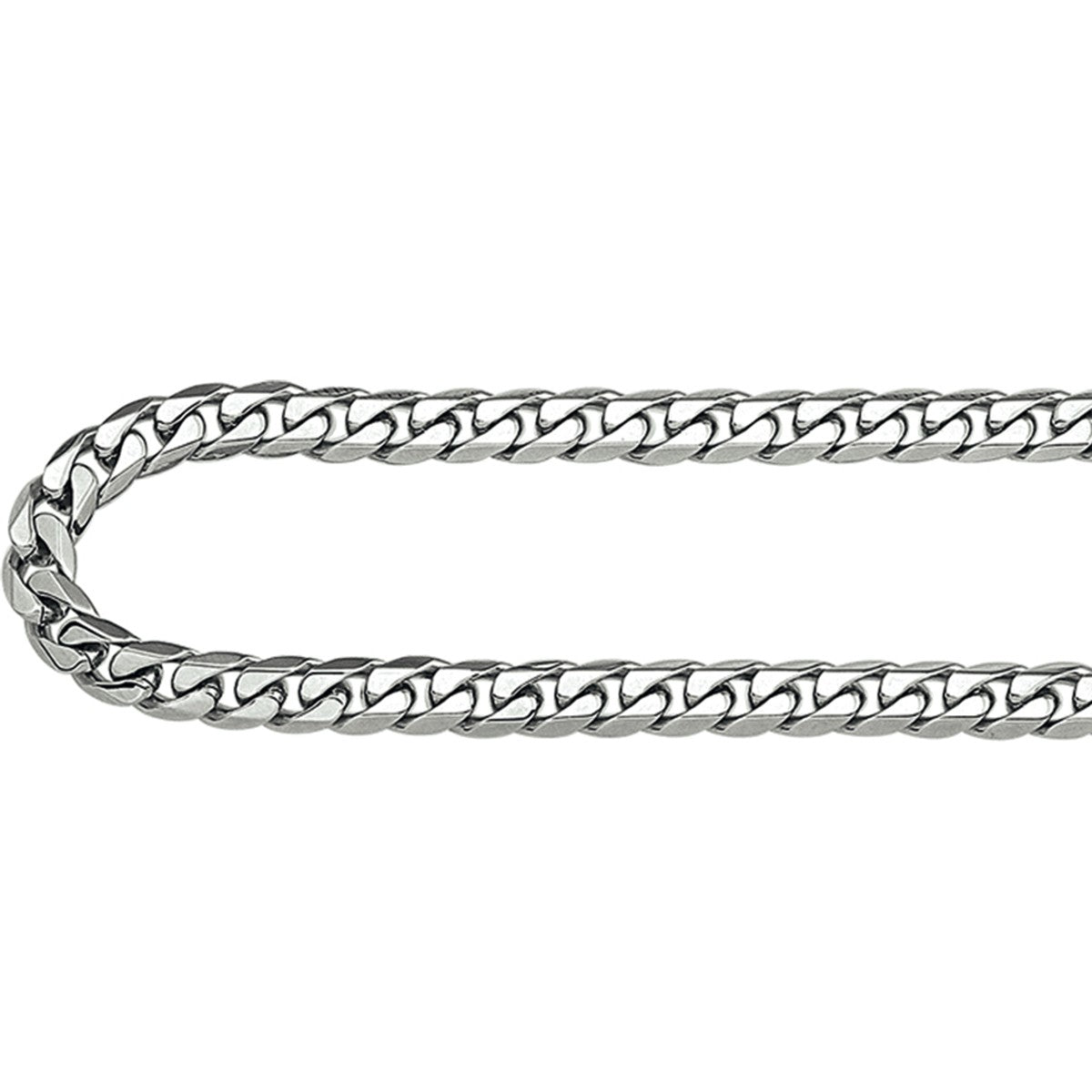 Fantasy Collection Collier gourmette 6 zijdes geslepen 5,0 mm edelstaal - PSN6504961