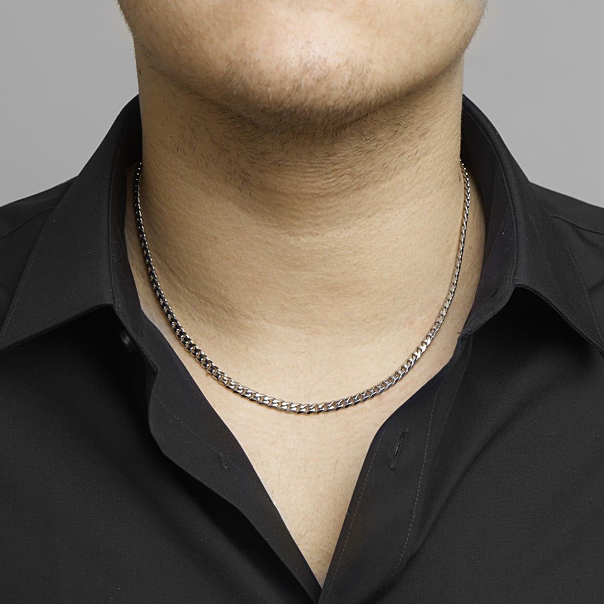 Fantasy Collection Collier gourmette 6 zijdes geslepen 5,0 mm edelstaal - PSN6504961