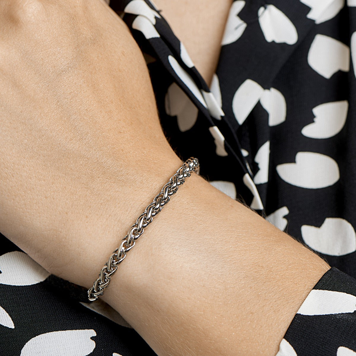 Fantasy Collection Armband vossestaart 4,5 mm 19 cm edelstaal