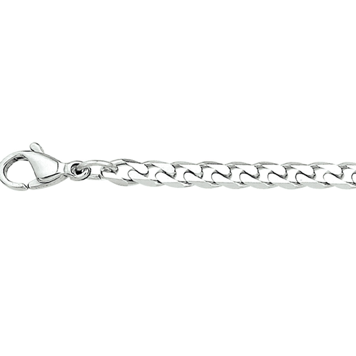 Fantasy Collection Collier gourmette geslepen 4,3 mm edelstaal