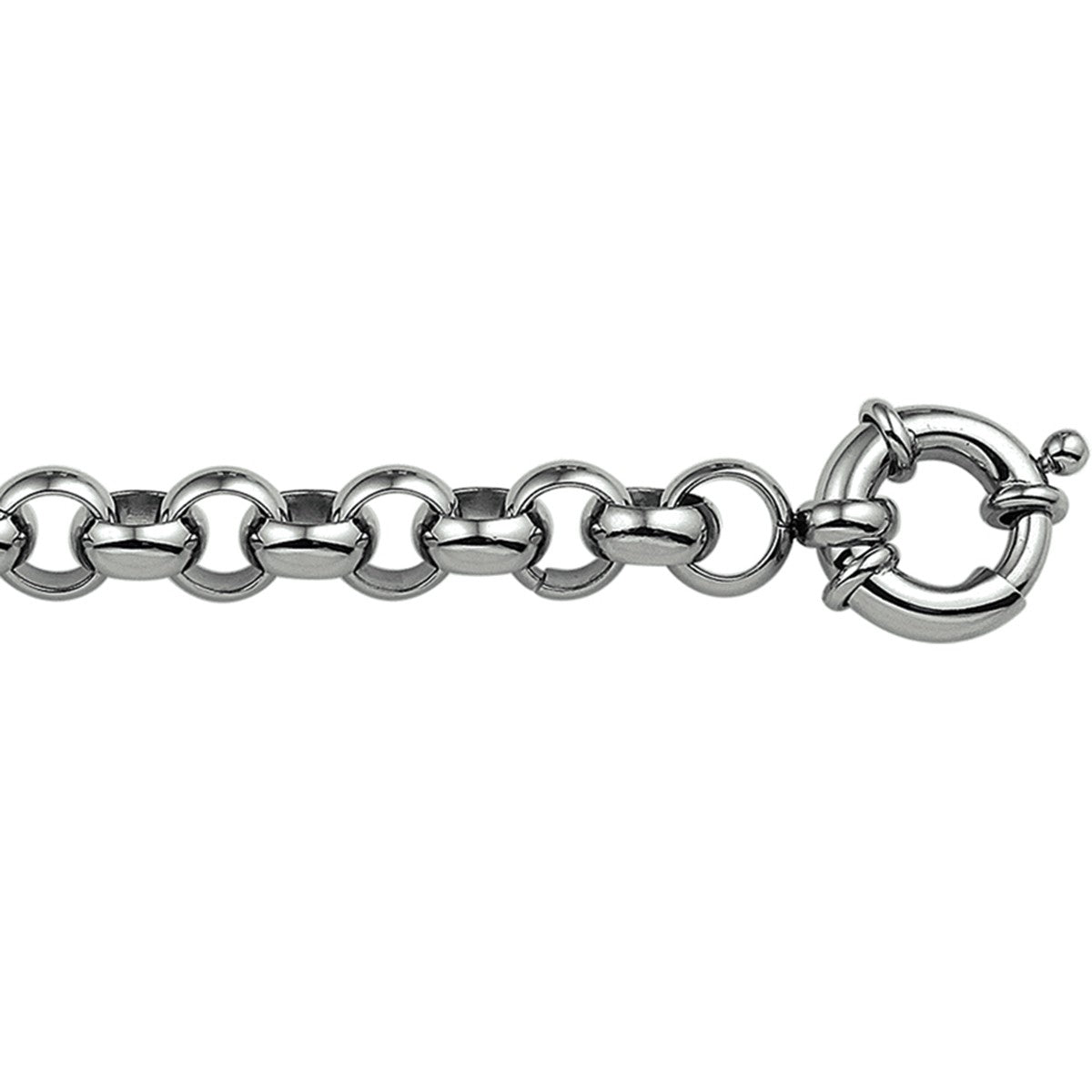 Fantasy Collection Armband jasseron 7 mm met groot veerslot edelstaal