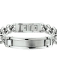 Stalen graveerarmband poli/mat plaat 12 mm 21,5 + 1,5 cm PSN6505081, exclusief en kwalitatief hoogwaardig. Ontdek nu!