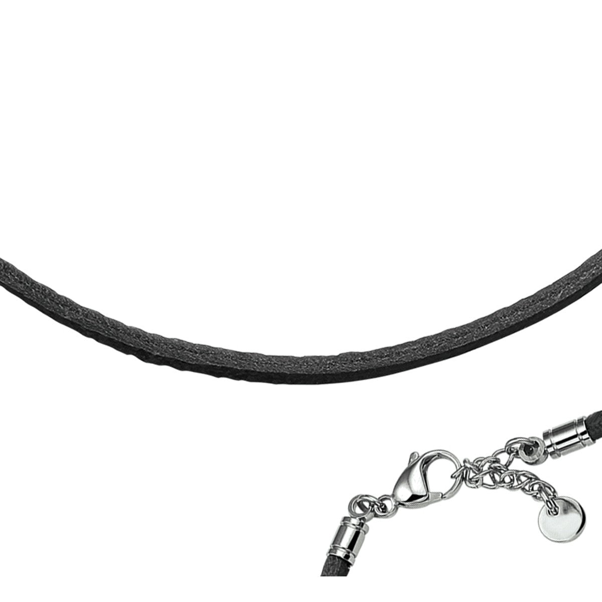 Leren collier met zilveren sluiting 3,0 mm - 6505140 - PansiteNederland.nl