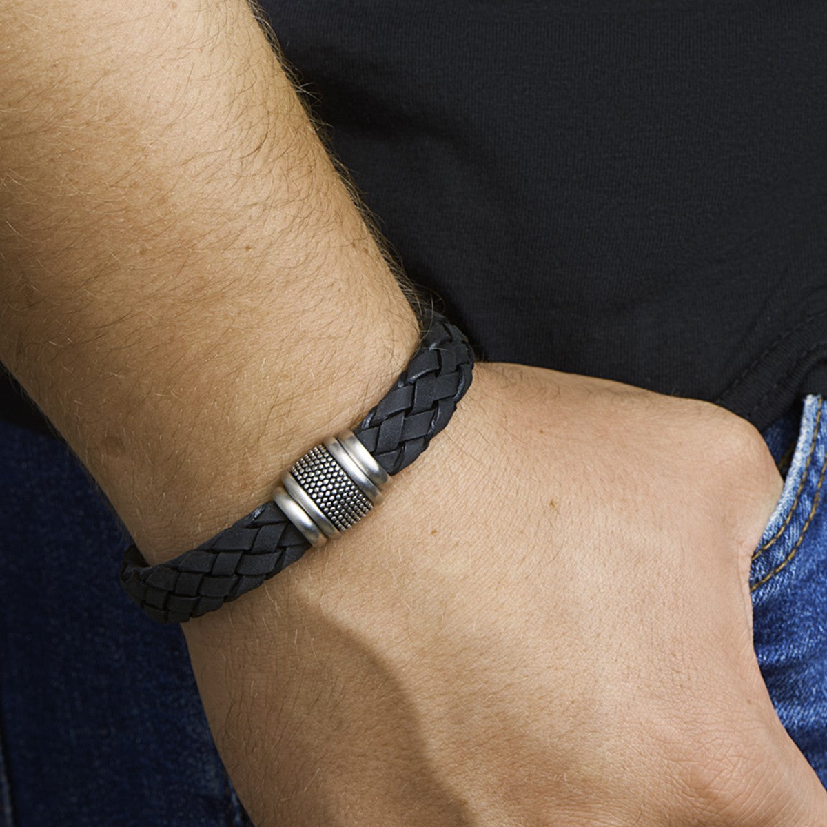 Fantasy Collection Armband leer edelstaal - PSN6505973