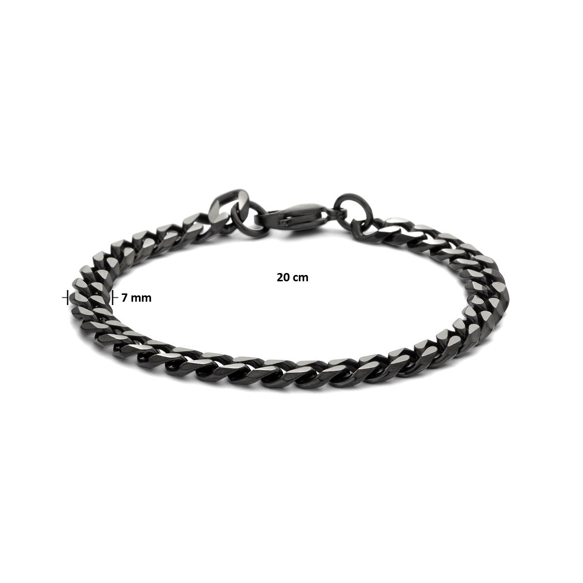 Stalen armband gourmette 7,0 mm ion plating 6506050 - PansiteNederland.nl