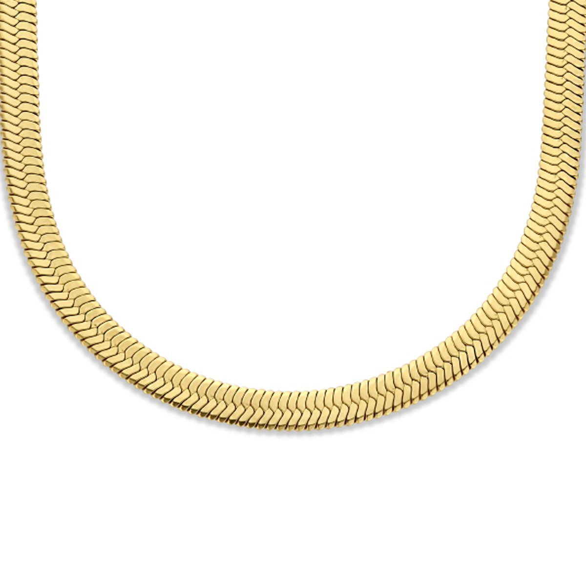 Fantasy Collection Collier slang plat 6,3 mm 42 cm ion plating edelstaal