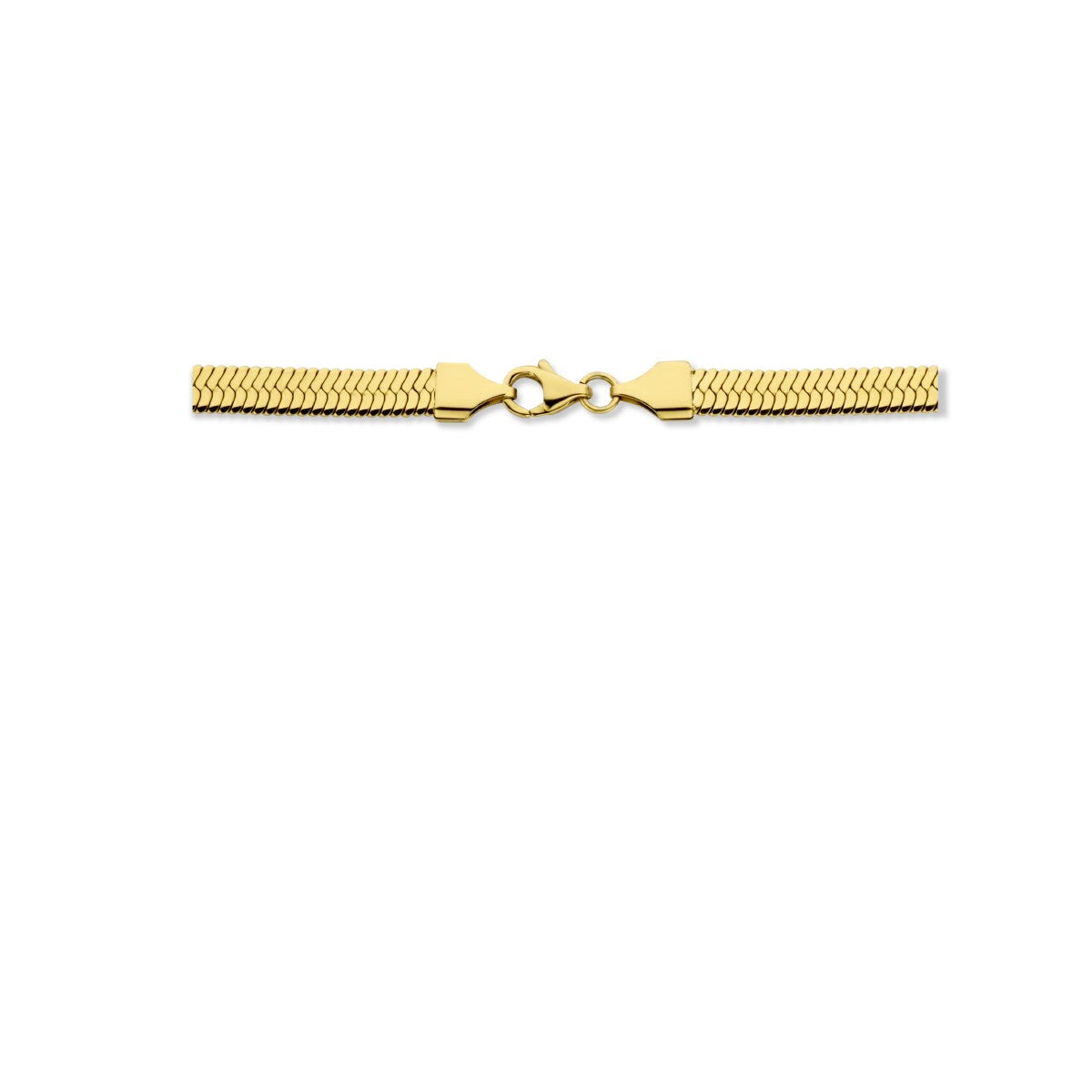 Fantasy Collection Collier slang plat 6,3 mm 42 cm ion plating edelstaal