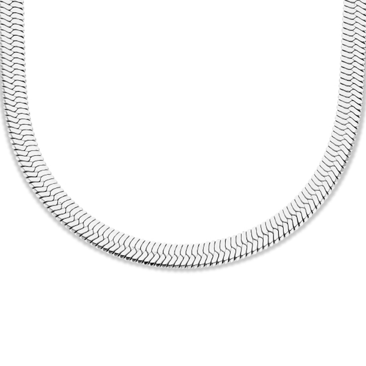 Fantasy Collection Collier slang plat 6,3 mm 42 cm edelstaal