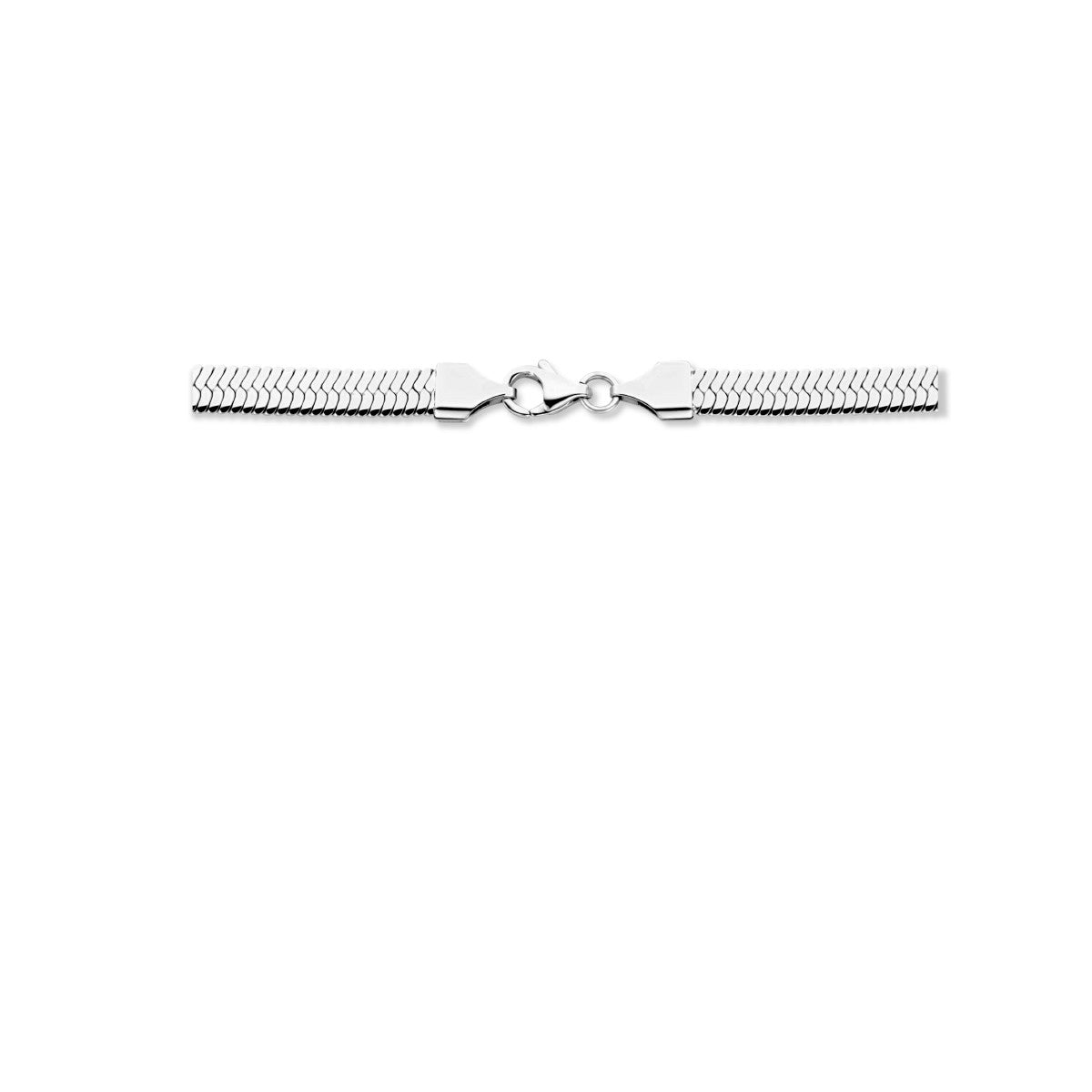 Fantasy Collection Collier slang plat 6,3 mm 42 cm edelstaal
