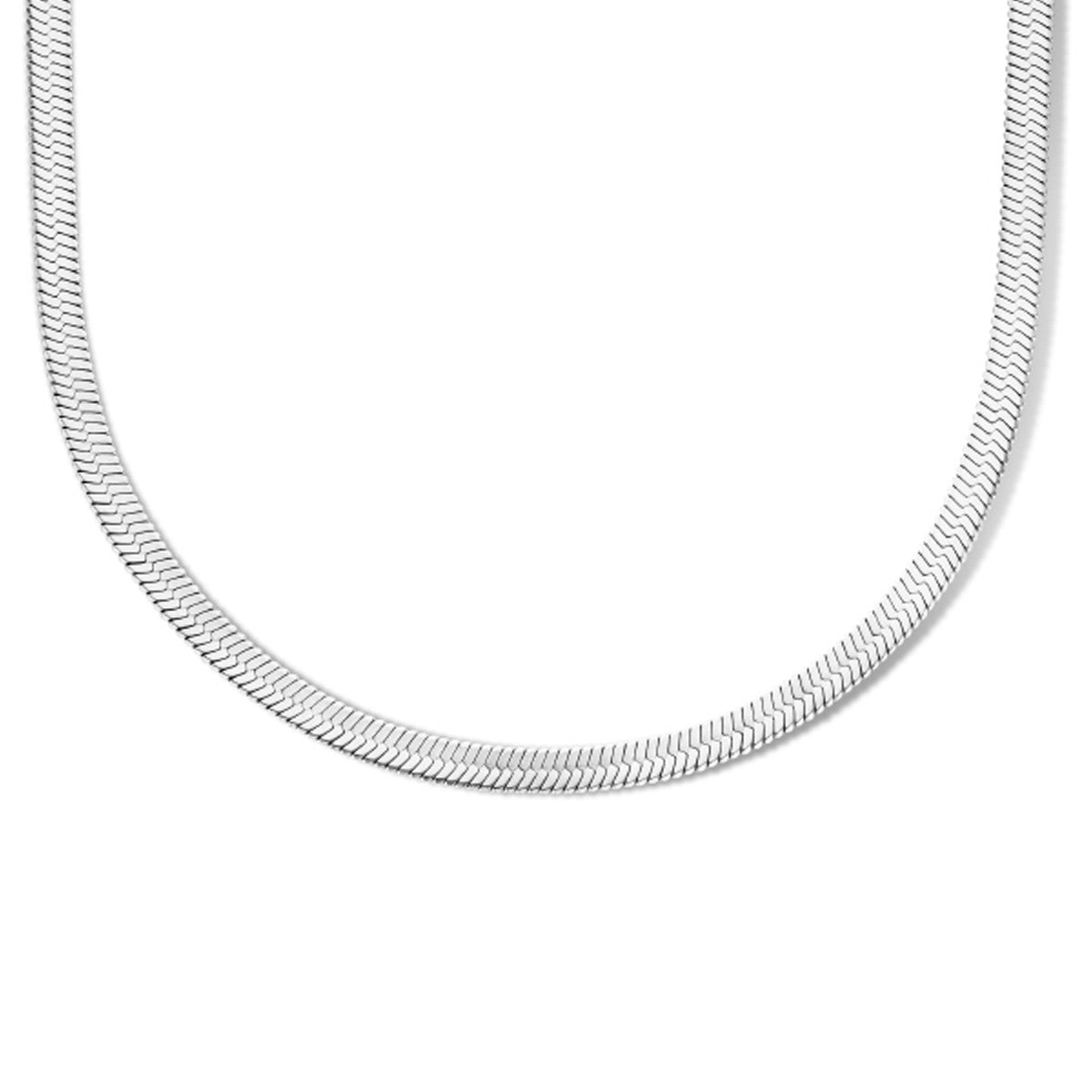 Fantasy Collection Collier slang plat 4,2 mm 42 + 4 cm edelstaal