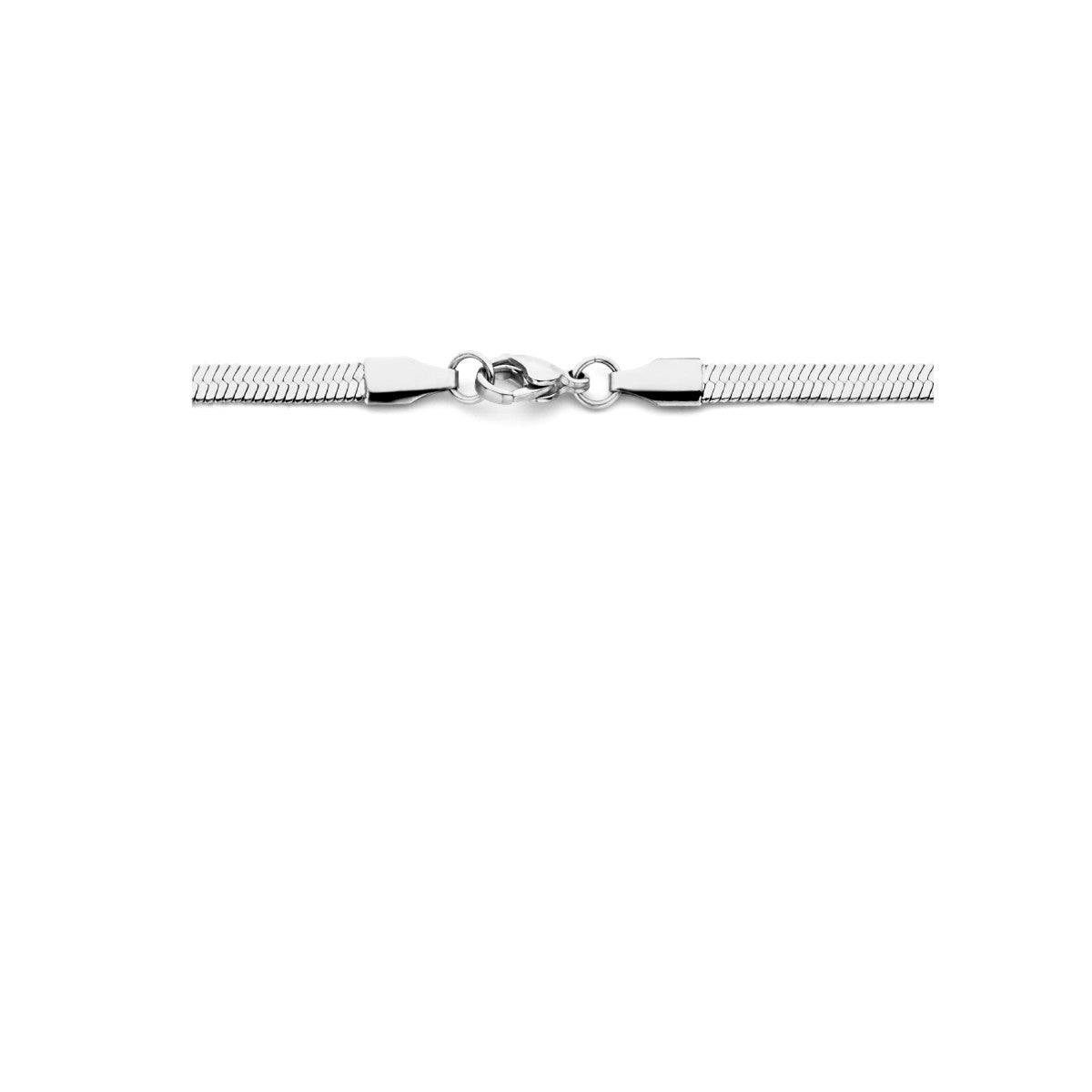 Fantasy Collection Collier slang plat 4,2 mm 42 + 4 cm edelstaal