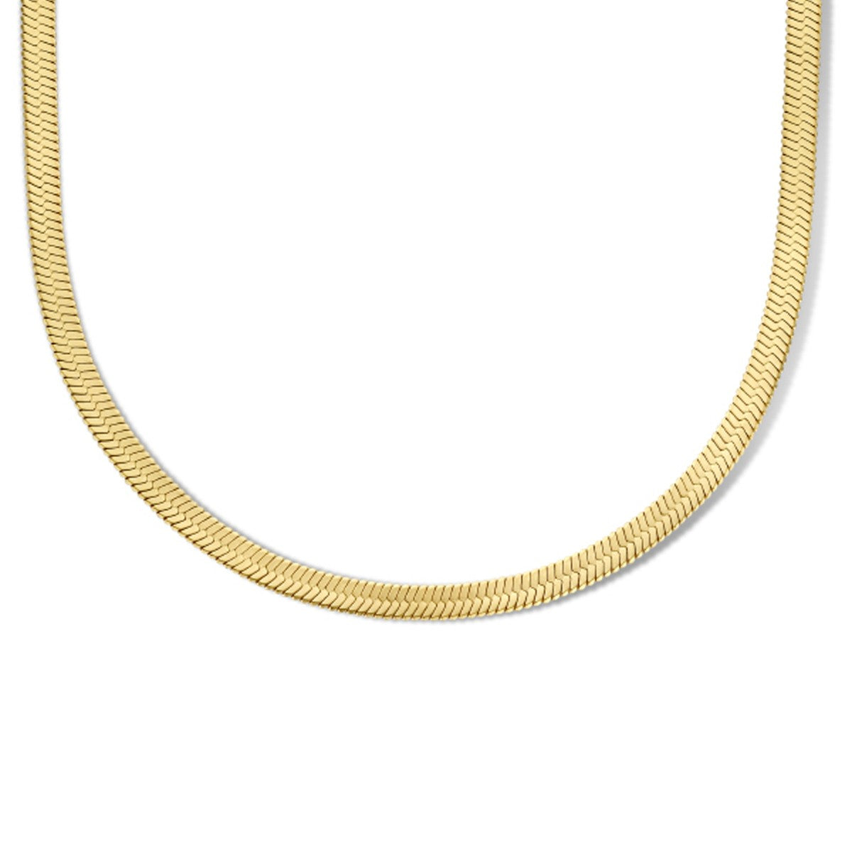Fantasy Collection Collier slang plat 4,2 mm 42 + 4 cm ion plating edelstaal